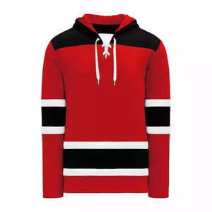 Sweat à capuche de hockey sur glace pour homme, personnalisé avec logo imprimé sur le devant, en polyester 100 %, avec impression par sublimation et transfert thermique - Product Image 5