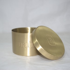 Luxury Customized Copper & Brass Round Handmade Candle Holder & 4oz Metal <b>Jar</b> with Custom Logo for Home Christmas <b>Decor</b> - Product Image 4