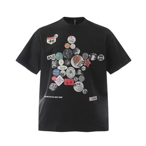 เสื้อยืดแขนสั้นผู้ชายทรงปกติ ผ้าฝ้าย 100% หนัก 260GSM ซักย้อมสีแบบวินเทจ พิมพ์โลโก้ เนื้อผ้านุ่ม สวมใส่สบาย สีพื้น - Product Image 2