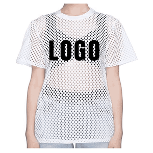 Women's Summer <b>Crop</b> <b>Top</b> Custom Design Slim Fit <b>Mesh</b> T-Shirt Streetwear Fashion with Tight Short Wholesale - Product Image 5