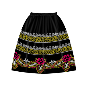 Premium Quality Women's Top Trendy Floral Embroidery A-Line Short <b>Skirt</b> <b>Elastic</b> Waist Pleated Mini Streetwear Casual Style - Product Image 1