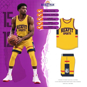 ชุดเสื้อบาสเก็ตบอล BASKETMAN Rexfit Sports แบบสั่งทำพิเศษ ระบายอากาศได้ดี สำหรับผู้ใหญ่ ใส่ได้ทุกฤดู - Product Image 1