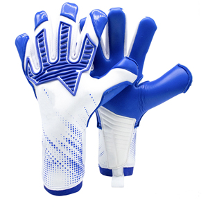 ถุงมือผู้รักษาประตูฟุตบอลคุณภาพสูง ปรับได้ กันลื่น ระบายอากาศได้ดี ผลิตจากยางอย่างดี ป้องกันนิ้วมือ - Product Image 2