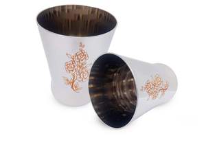 Stainless Steel Laser Print <b>Goblet</b> Glass Premium Drinking Glass for Water Milk Juice Soft Drinks - Product Image 3