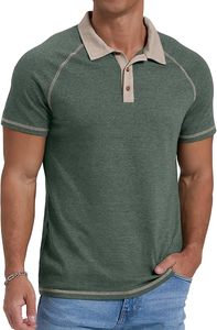 Polo à manches courtes raglan pour homme - Product Image 4