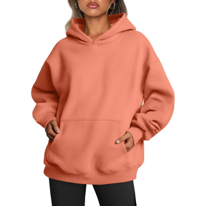 Sudadera con Capucha Oversize Unisex al por Mayor 2026, de Color Liso, con Bolsillo de Forro Polar, Ajuste Regular, para Otoño, 100% Algodón - Product Image 1