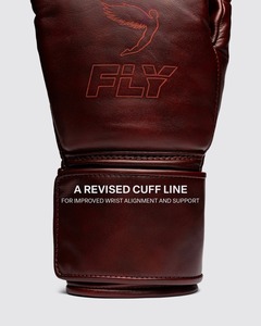 Gants de boxe personnalisés Fly, 100% cuir de vachette véritable de qualité supérieure, couleur marron personnalisée, gants de sparring Fly à fermeture velcro - Product Image 3