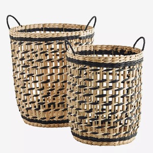 Lot de 2 paniers en jonc de mer tressé à la main, paniers de rangement écologiques, vente en gros, fabriqués au Vietnam - Product Image 5