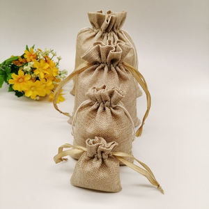 Biodegradable <b>Small</b> Jute Jewelry Pouches Bulk Supply for Retail <b>Packaging</b> and Gift Use - Product Image 4