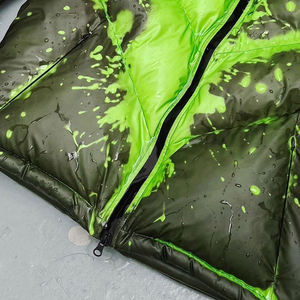 Chaqueta Acolchada Personalizada Estilo Hip Hop, Abrigo de Invierno con Burbujas, Diseño Reflectante Extra Grande para Hombre, Cambio de Color Reactivo al Calor - Product Image 5