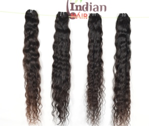 Extensiones de cabello humano virgen indio 100% natural, sin procesar químicamente, rizado, negro, de 32 pulgadas, para tejer. - Product Image 4
