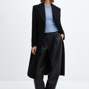 Manteau long en laine croisé pour femme grande taille, chaud et tendance, idéal automne-hiver – Meilleure vente - Product Image 5