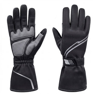 Professional Winter Kart Racing <b>Gloves</b> Breathable Stretch Fabric Waterproof Anti Slip Palm Long Cuff for Maximum Driving Control - Product Image 1