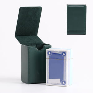 Cartas de Juego de Cuero PU Personalizadas de Alta Calidad con Estuche, Elegante Porta Tarjetas de Cuero para Almacenamiento de Cartas - Product Image 1