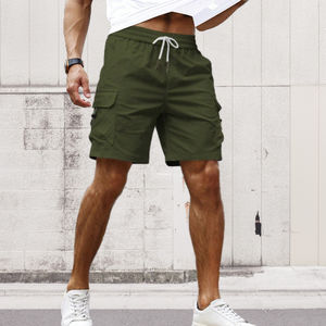 Wholesale Men's Cargo Shorts Elastic Waist Streetwear Casual Men Cargo Short OEM Fitness Cargo Summer Cycling Shorts For Men's - Product Image 6