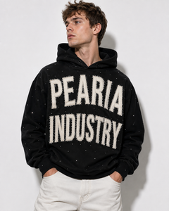 Sweat-shirt à capuche personnalisé pour homme, coupe oversize, uni, avec logo frontal, en molleton 100% coton, style streetwear, écologique - Product Image 5