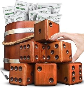 Juego de Dados de Madera Personalizado, Cubos de Puntos Digitales de 9 cm, Dados Gigantes de Madera para Jardín con Bolsa de Lona para Transportar - Product Image 6