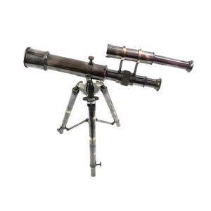 Télescope de bureau antique en laiton nautique avec double baril et support fabricants de télescopes classiques vintage Inde - Product Image 1