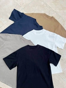 T-shirt en coton tricoté 100 % personnalisé, coupe ample pour homme, col ras du cou épais, OEM ODM, vente en gros, fabricant en vrac - Product Image 6