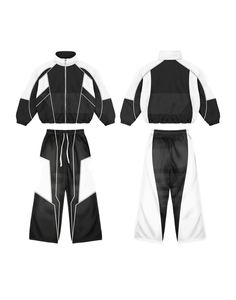 Survêtement coupe-vent de qualité supérieure, pantalon et veste, 100% nylon, panneaux intérieurs en mesh, coupe ample, pour homme - Product Image 2