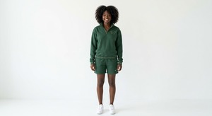 <b>Women's</b> Navy 2 Piece Set <b>Quarter</b> <b>Zip</b> <b>Sweatshirt</b> and Shorts Christmas Snowflake Embroidery Sporty Outfit - Product Image 6