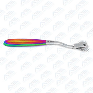 Roue de Wartenberg pour instruments chirurgicaux – Roue de sensation neurologique de haute qualité pour tests neurologiques – Demi-roue arc-en-ciel - Product Image 6