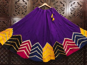 Purple Ethnic Dupatta <b>Shawl</b> Bombay Cotton Silk Georgette Border Women <b>Wedding</b> Party Scarf For Women - Product Image 1