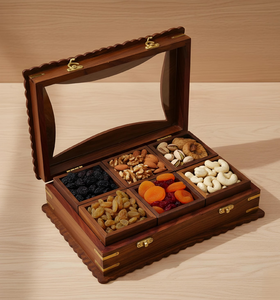 Best Design Wood Candy Nuts <b>Box</b> Royal Hexagon Crafts Wood Dry Fruit <b>Box</b> Living Room <b>Coffee</b> <b>Table</b> Decoration - Product Image 5