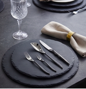 Ensemble de couverts en acier inoxydable noir PVD à double tonalité, finition miroir, pour cuisines, hôtels, cafés et salles à manger élégantes - Product Image 3