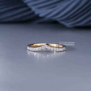 Anillo de Moissanita de Corte Redondo de Lujo para Mujer, Plata de Ley S925, Joyería de Compromiso y Boda, Banda Chapada en Oro Amarillo, 0.28ct - Product Image 3