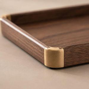 Plateau de service en bois naturel fait main, plateau de petit-déjeuner en bois, organisateur de cuisine moderne et luxueux, décoration pour table à manger, salle de bain et maison - Product Image 2