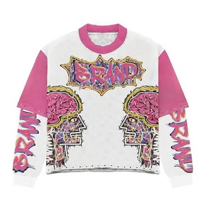 Conjunto de Ropa Urbana Personalizada para Hombre, Sudadera de Manga Larga con Estampado Gráfico de Grafiti, Pantalones Anchos de Pierna Ancha, Estilo Oversize - Product Image 3