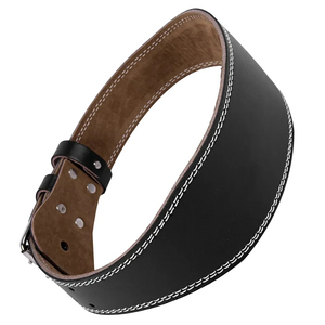 Leather <b>Weight</b> Lifting <b>Belt</b> Adjustable Waist Support for Strength <b>Training</b> Unisex Buckle Closure - Product Image 5