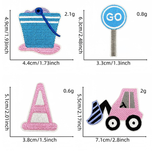ชุดป้ายปักลายธีมก่อสร้างแบบกำหนดเองสำหรับเสื้อผ้าเด็กและกระเป๋า - Product Image 4