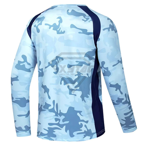 Custom Mens Camouflage Long Sleeve T Shirt Breathable Quick Dry Athletic Performance Gym Wear Outdoor Hiking Fishing Sports <b>Top</b> - Product Image 5