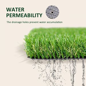 Césped Artificial de 10 x 30 mm, Alfombra de Césped con Protección UV, Putting Green con Orificios de Drenaje, 125 mm de Altura, 5 m de Longitud - Product Image 4