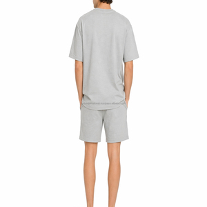 Ensemble t-shirt et short pour hommes, décontracté, deux pièces, été, confortable, minimaliste, vêtements de sport, respirant, léger - Product Image 2