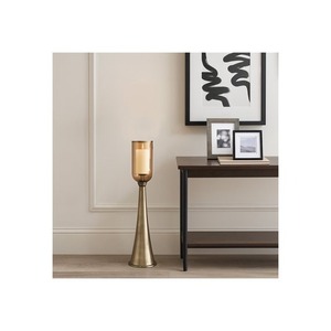 Modern Candle <b>Stand</b> with Frosted <b>Glass</b> Cylinder Heat Resistant Home Decoration - Product Image 1