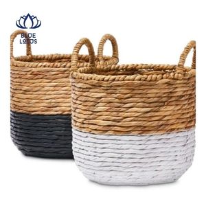 HIGH QUALITY Water Hyacinth Storage Basket Clean Woven Fiber Organizer for <b>Blanket</b> Storage and Home Decoration Durable Handcraft - Product Image 2