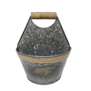 Caddy en fer personnalisé décoratif galvanisé à la main à compartiments multiples pour porte-ustensiles de cuisine d'Inde au prix le plus bas - Product Image 4