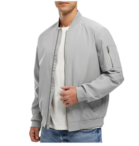 Mens Bomber <b>Jacket</b> Lightweight Zip Up Casual Flight <b>Jacket</b> Ribbed Hem Streetwear Outerwear Comfortable Cheap Price Wholesale - Product Image 5