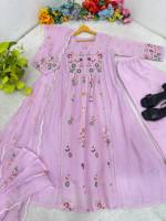 Ensemble Salwar Kameez Rose Brodé en Soie Chanderi, Longueur Ras du Sol, Séchage Rapide, Coupe A-line, Kurta, Pantalon et Dupatta, Style Traditionnel Indien et Pakistanais