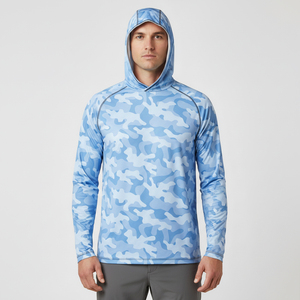 T-shirt à manches longues à capuche de pêche personnalisé de qualité supérieure, entièrement imprimé par sublimation, protection UV UPF 50, respirant et à séchage rapide - Product Image 1
