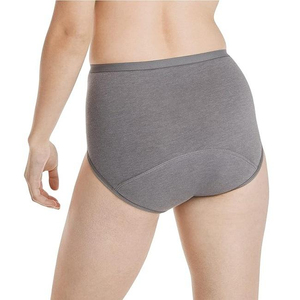 Culottes taille moyenne pour femmes, qualité supérieure, vente en gros, gris uni, 100% coton, respirantes, tricotées, basiques, taille adulte 2026 - Product Image 2