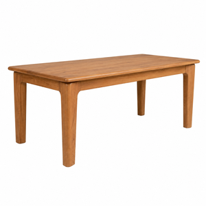 Mesa de Comedor Moderna de Madera de Teca Sólida, Ecológica, Impermeable, Rectangular, Escandinava, Hecha a Mano, Muebles de Comedor de Madera para Restaurante - Product Image 3