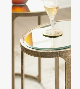 Luxury Gold Frame Nesting Coffee <b>Tables</b> Set <b>Marble</b> <b>Top</b> <b>Side</b> <b>Table</b> Furniture for Modern Living Room Budget Friendly - Product Image 3