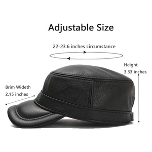 Gorra de Béisbol Unisex de Cuero PU con Acabado de Gamuza Negra, Gorra Casual Ajustada de 5 Paneles para Adultos, para las Cuatro Estaciones - Product Image 5
