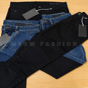 Pantalon en jean bleu en coton, fabriqué au Bangladesh, prêt à l'expédition, style décontracté, lot de stock en gros, surplus de production - Product Image 3