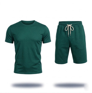 Conjunto Deportivo de Verano 2022 para Hombre, Diseño Personalizado con Logotipo, 2 Piezas, Tejido Transpirable de Secado Rápido, Ecológico, 100% Algodón y Seda - Product Image 1