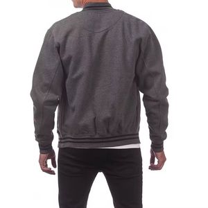 Chaqueta Varsity de Satén de Alta Calidad para Hombre, Chaqueta de Lana y Satén a la Moda con Decoraciones de Botones, Todas las Tallas, Invierno - Product Image 2